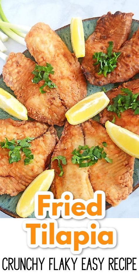 Fried Tilapia Recipes, Breaded Tilapia, Pan Fried Tilapia, Fish Tacos Tilapia, Fried Tilapia, Tilapia Recipe, Fried Fish Recipes, Tilapia Recipes, Fish Dinner