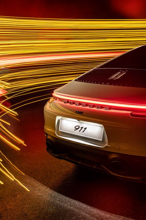 Porsche At Night, Car Advertising Design, Light Painting Photography, Chauffeur Service, Photography Advertising, Light Trails, Car Inspiration, Car Advertising, Automotive Photography