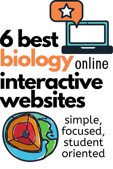 Six Best FREE Interactive Biology Websites (that don't use flash!) - Teach Every Day Biology Websites For Students, Biology Websites, Biology Concepts, Science Websites, Biology Ideas, Biology Activity, Learn Biology, Interactive Websites, School Biology