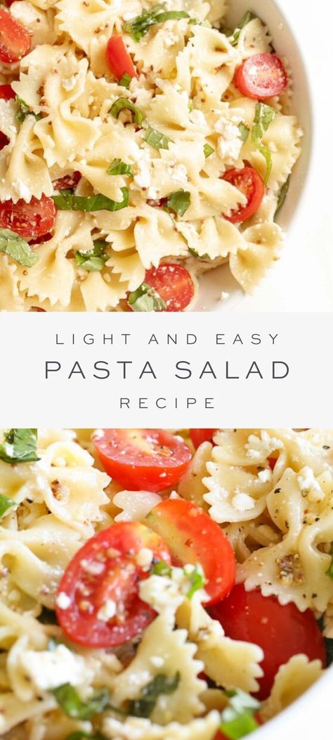 Light Pasta Salads, Lake Recipes, Bow Tie Pasta Salad, Bow Tie Pasta Recipe, Chopped Salads, Amazing Pasta, Bowtie Pasta Salad, Summer Pasta Salad Recipes, Bow Tie Pasta