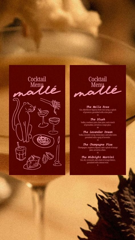 restaurant, bar, vector, illustration, cafe, background, luxury, graphic, club, cocktail, menu, glass, elegant, beverage, design, silhouette, food, juice, concept, pattern, sign, party, art, fresh, symbol, template, vintage, summer, modern, style, element, logo, isolated, icon, emblem, beautiful, fruit, orange, object, tropical, white, slice, drink, citrus, mandarin, wineglass, wine, night, sorbet, soda Festive Menu Design, Cocktail Menu Design Ideas, Menu Ideas Design, Pub Illustration, Cocktail Menu Design, Menu Branding, Bar Branding, Cocktail Design, Menu Design Inspiration