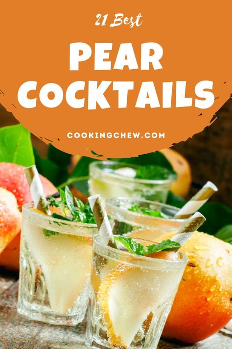 Pear Liquor Cocktails, Drinks With Pear Vodka, Absolut Pear Vodka Drinks, Pear Alcoholic Drinks, Pear Liqueur Cocktails, Pear Drinks Alcohol, Pear Juice Cocktail, Pear Vodka Cocktails, Pear Cocktail Recipes