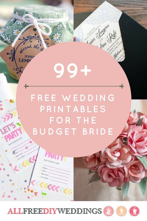 This collection of 99+ Free Wedding Printables is a fantastic resource to save money on the big day! Free Printable Wedding Invitations, Wedding Checklist Printable, Wedding Checklist Budget, Wedding Planner Binder, Budget Bride, Free Wedding Printables, Printable Wedding Sign, Wedding Speech, Wedding Costs