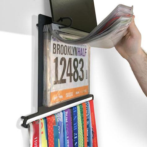 Bib Display, Race Medal Displays, Medals Display, Running Bibs, Running Medal Display, Race Medals, Running Medal Holder, Running Medal, Condo Renovation