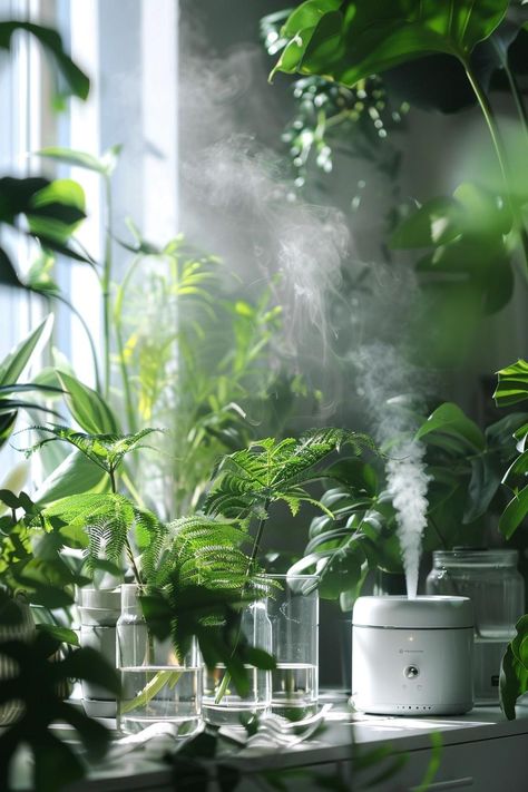 Creating Humidity for Your Tropical Plants Plant Humidifier, Sofa Scandinavian Style, Dining Room Colors, Plant Diseases, Dry Leaf, Air Humidifier, Cozy Farmhouse, Plant Lighting, Plant Needs