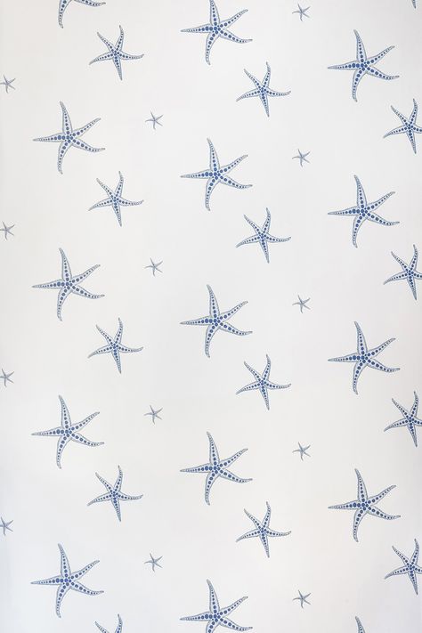 Starfish Wallpaper, Full Wallpaper, Starfish, The Sea, Navy, Stars, Pattern, Blue, Design