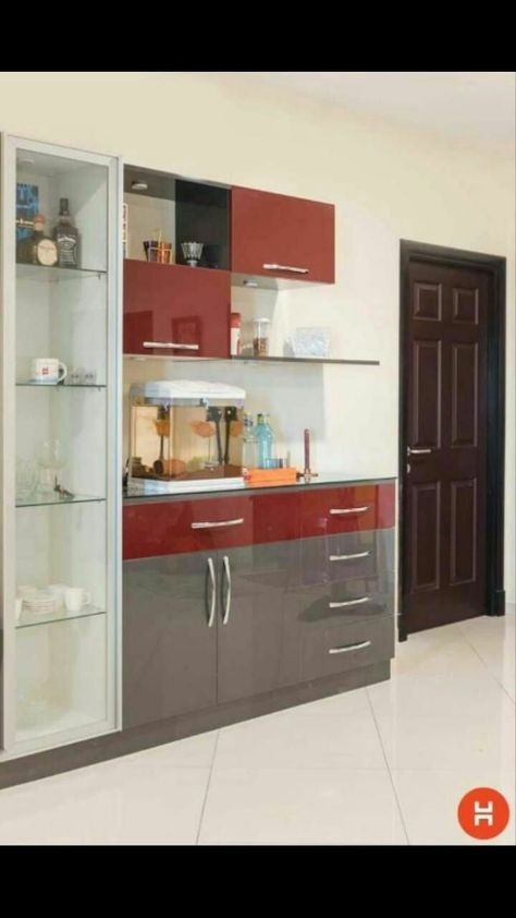 Stylish Kitchen Crockery unit designs, Modern Dining cabinet design ideas, Crockery Cabinet Unit Models, Crockery Units, Desain Pantry Dapur, Crockery Cabinet Design, Crockery Cabinet, Crockery Unit Design, Crockery Design, Almirah Designs, Dining Furniture Makeover