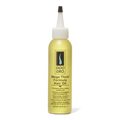 Shop for Mega Thick Formula Hair Oil by Doo Gro at Sally Beauty. Helps thicken and strengthen weak, damaged hair. Can be used on all types of hair including color treated, relaxed and braided. Thicker Stronger Hair, Natural Hair Regrowth, Shea Butter Hair, Coconut Oil Skin Care, Hair Growth Secrets, Hair Regrowth Treatments, Coconut Oil For Skin, Grow Hair Faster, Sally Beauty