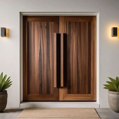 Luxurious Wooden Flush Door #alka_fabrication_and_interiors #interiordesign #interior_and_living #modulardinningroom #modularkichen Modern Wooden Door Design, Modern Scandinavian Interior Design, Entry Door Designs, Door Design Ideas, Main Doors, Modern Scandinavian Interior, Modern Wooden Doors, Flush Door, Double Doors Interior