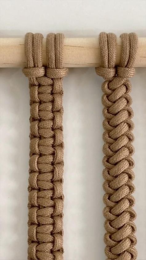 Macrame Basic Knots, Diy Macrame Plant Hanger Tutorials, Bordados Tambour, Basic Knots, Pola Macrame, Snake Knot, Macrame Wall Hanging Tutorial, Free Macrame Patterns, Simple Macrame