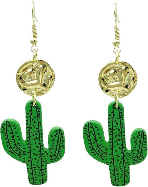 Amazon.com: Handmade Clay Cactus Drop Dangle Earrings for Women,Statement Green Tropical Polymer Clay Earrings Cute Boho Fashion Plant Earrings,Lightweight Cowgirl Earrings Western Jewelry Gifts: Clothing, Shoes & Jewelry Clay Earrings Cute, Clay Cactus, Cowgirl Earrings, Plant Earrings, Earrings Western, Earrings Cute, Western Jewelry, Drop Dangle Earrings, Handmade Clay