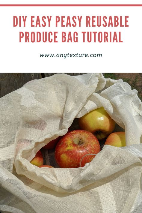 Do you want reusable produce bags but not sure how to make them? This is a super easy tutorial that even people who can't sew can follow! Make your own bags and help save the earth! Farming Tips, Hobby Farming, Pantry Organisation, Zero Waste Products, Reusable Produce Bags, Eco Products, Diy Pantry, Best Easy Recipes, Food Stamps