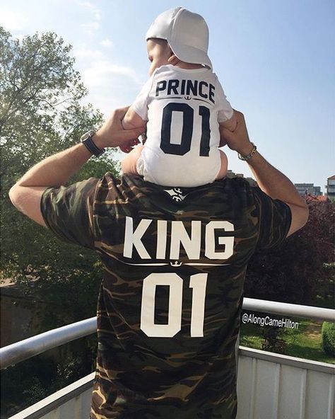 King 01 Prince 01 tshirts, Father son tshirts, Dad and son shirts, Fathers Day shirts, Dad and baby shirts from sugar-army.com Dad And Son Shirts, Expectant Father, Father Son Shirts, Father And Baby, Dad Baby, Family Is Everything, Fathers Day Shirts, Cute Family