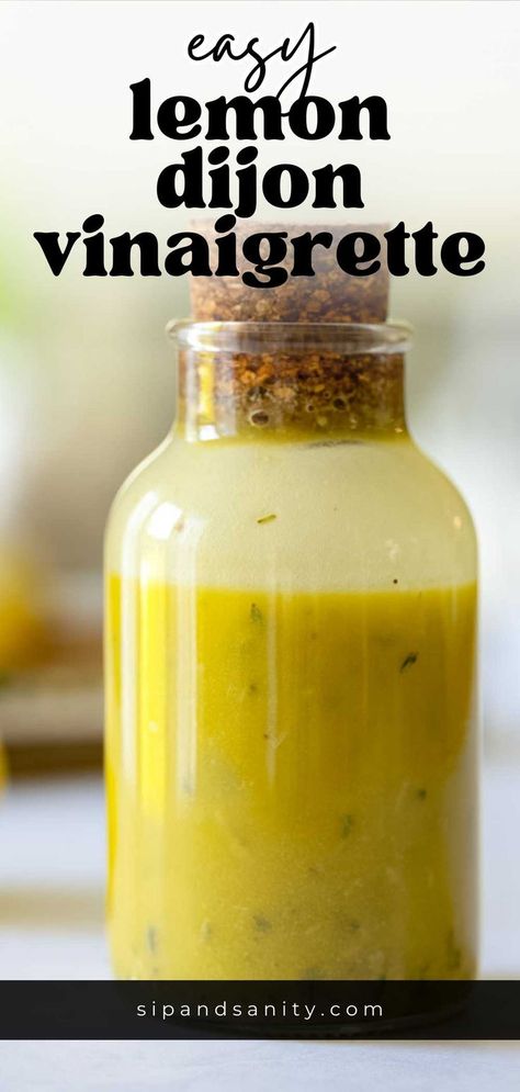 Try this delicious Lemon Dijon Dressing with honey! It’s an all-purpose vinaigrette that's not just for salad. Use it as a marinade or a flavorful addition to your favorite dishes. Lemon Dijon Dressing, Lemon Dijon Vinaigrette, Lemon Vinaigrette Recipe, Avocado Vinaigrette, Sweet Potato Quinoa Salad, Lemon Salad Dressings, Lemon Vinaigrette Dressing, Best Salad Dressing, Dijon Dressing