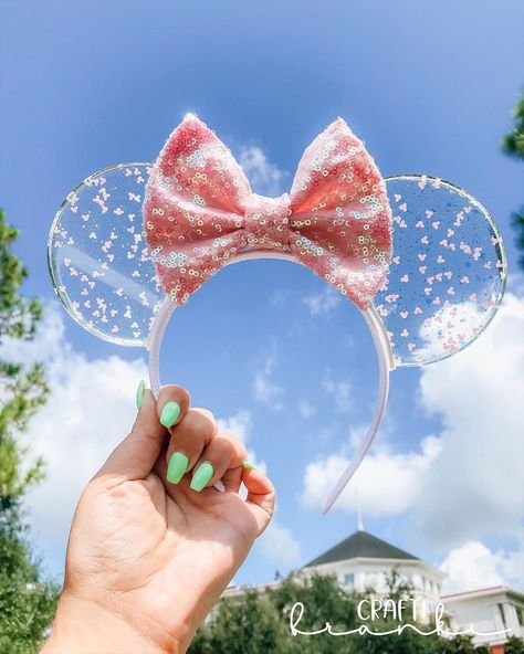 Mickey Mouse Hairband, Disneyland Mickey Ears, Custom Minnie Ears, Homemade Mickey Ears, Custom Mickey Ears, Custom Disney Ears, Make Disney Ears, Diy Minnie Mouse Ears, Mickey Ears Diy