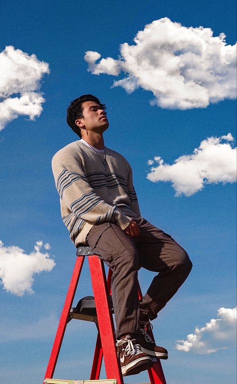 Concept Photography Ideas Creative Outdoor, Men Vogue Photoshoot, Cool Photoshoot Ideas Men, Photoshoot Concepts Creative Men, Creative Mens Photoshoot, Cultural Photoshoot Ideas, Editorial Photography Women, Man Looking Up At Sky, Mens Fashion Editorial Photography