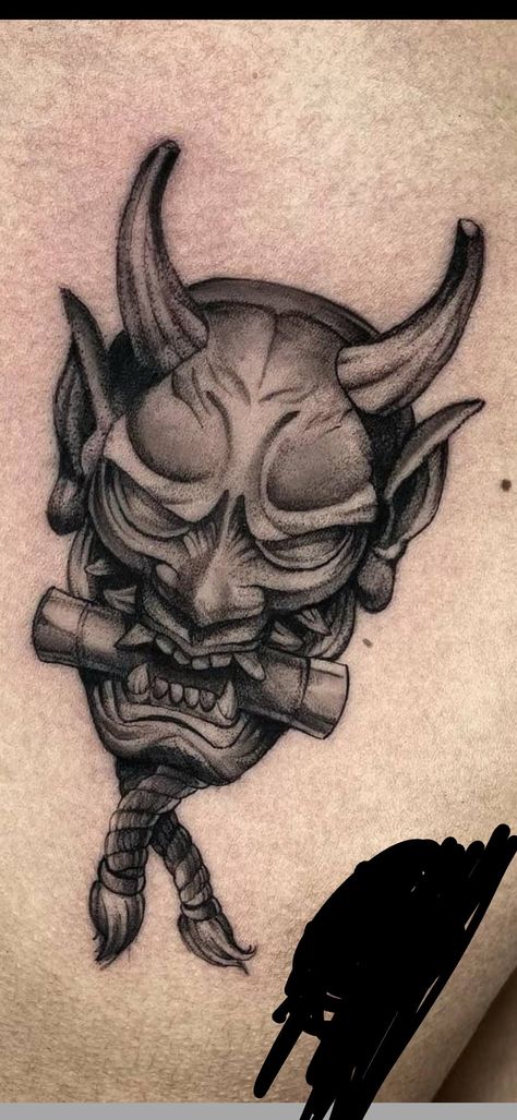 Whip Shading Tattoo, Shading Tattoo, Japanese Demon, Demon Tattoo, Drake, Tattoo Ideas, Tattoos