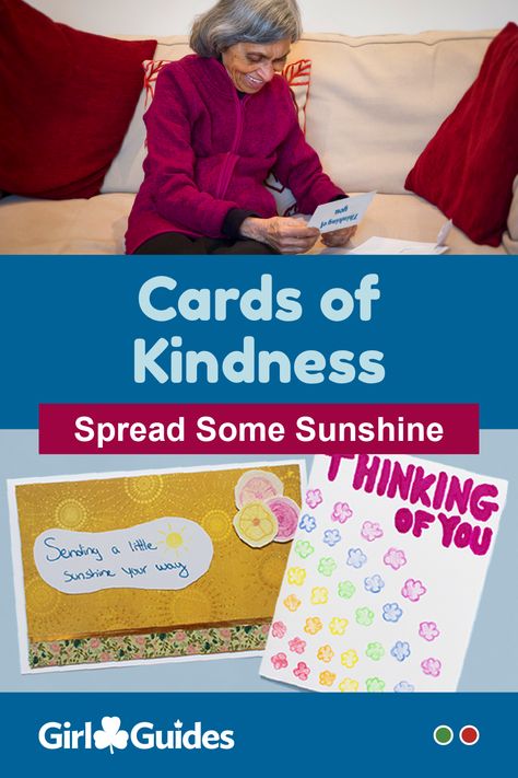 Get writing! Kids will craft cards to send to seniors in their community who may need a little sunshine in their lives. Girl Guides Activities, Girl Guide, Pinterest Page, Fall Activities, Girl Guides, Autumn Activities, Give Back, Help Others, Card Craft