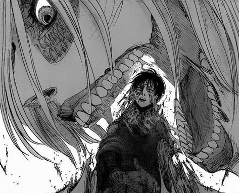 Attack On Titan on Twitter: "Anime vs. Manga… " Attack On Titan, Black And White, White, Black