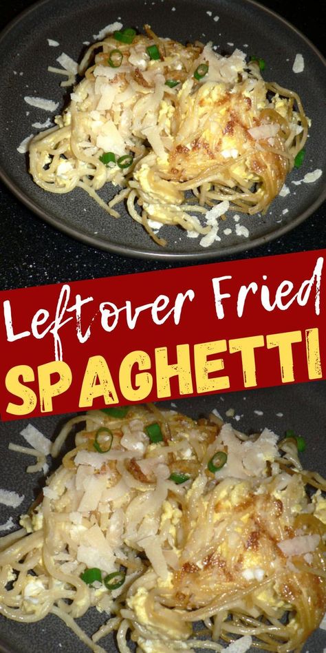 Leftover Spaghetti Ideas, Leftover Pasta Recipes, Leftover Spaghetti Noodles, Spaghetti Ideas, School Dinner Ideas, Back To School Dinner Ideas, Leftover Noodles, Back To School Dinner, Fried Spaghetti