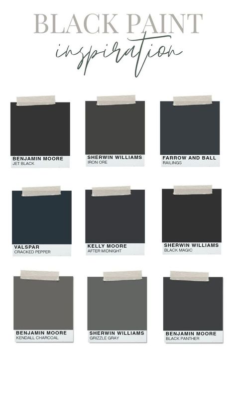 Black and Charcoal Paint Inspiration - Black Wall Paint Options - Sherwin Williams - Benjamin Moore - Black Paints from Sherwin Williams - Farrow and Ball - Kelly Moore Black Pepper Paint Benjamin Moore, Matte Black Wall Paint, Charcoal Accent Wall Office, Charcoal Grey Accent Wall, Sherwin Williams Charcoal Gray, Top Black Paint Colors, Charcoal Bedroom Walls, Black Accent Wall Bedroom Color Schemes, Charcoal Wall Paint