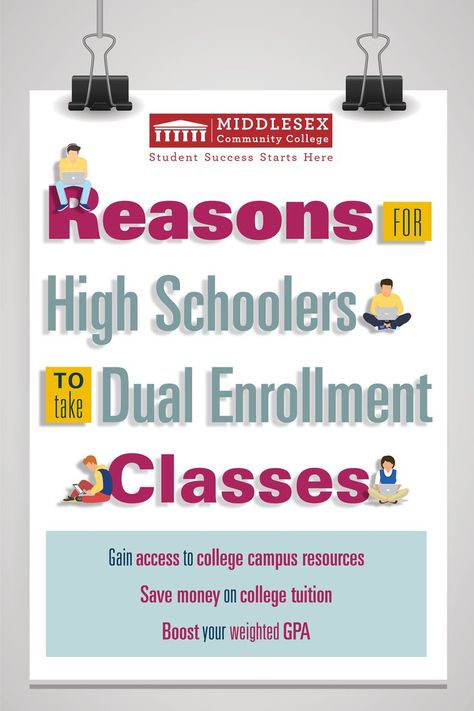 Reasons for High Schoolers to take Dual Enrollment Classes Gain access to college campus resources, Save money on college tuition, Boost your weighted GPA Dual Enrollment, Prepare For College, Community College, High School Students, School Students, High School