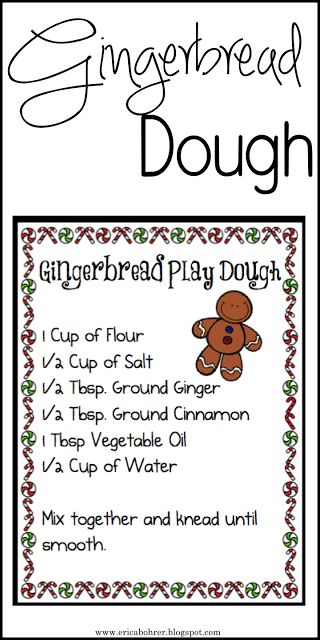 Ginger Bread Man Crafts Preschool, Gingerbread Boy Activities, December Curriculum Preschool, Ginger Bread Playdough Recipe, Ginger Bread Crafts Preschool, Ginger Bread Activities For Preschool, Christmas Preschool Curriculum, Diy Christmas Sensory Bin, Ginger Bread Activities