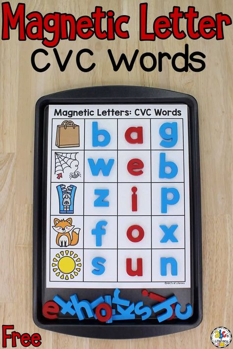 Farm Cvc Activities, Sounding Out Words Kindergarten, Free Literacy Printables, Hands On Cvc Activities, Free Phonics Activities Kindergarten, Cvc Centers For Kindergarten, Hands On Literacy Centers Kindergarten, Blending Cvc Words Activities, Cvc Blending Activities