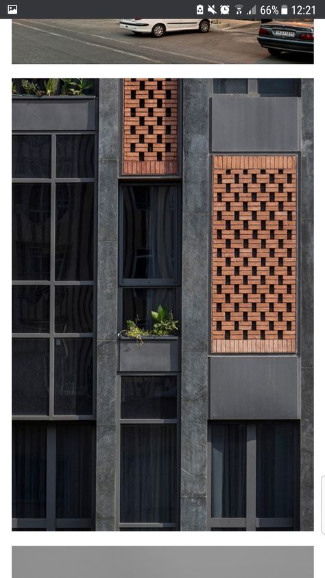 Brick Jali Design, Brick Art, Facade Architecture Design, Residential Building Design, Family Apartment, Modern Exterior House Designs, Brick Architecture, Architecture Building Design, Apartment Architecture