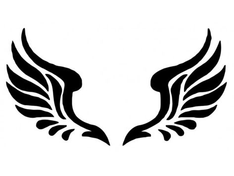 Spread angel wings. Angel Wings Decal, Angel Wing Silhouette, Winged Stencil, Angel Wings Drawing, Wing Tattoo Designs, Wings Drawing, Wing Tattoo, Tattoo Stencil Outline, Silhouette Clip Art