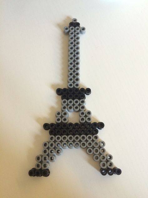 Eiffel Tower in pearl hama Eiffel Tower Perler Beads, Eiffel Tower Crafts For Kids, Perler Bead Designs, Melt Beads Patterns, Hama Mini, Hamma Beads Ideas, Melty Bead Patterns, Pearl Beads Pattern, Easy Perler Beads Ideas