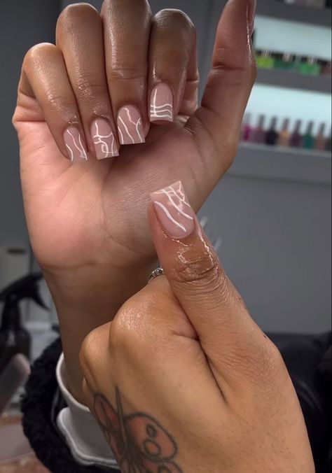 Nail Inspo Squoval Short, Overlay Nails Black Women, Tip Nails Almond, French Tip Nails Almond, Overlay Nails, Acrylic Toe Nails, Work Nails, Dope Nail Designs, Short Square Acrylic Nails