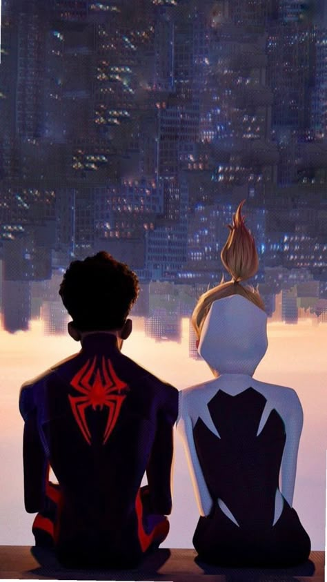 Miles Morales And Gwen, Spider Man Quotes, Miles Spiderman, Spiderman Pictures, Insta Icon, Gwen Stacy, Marvel Wallpaper, Cute Disney Wallpaper, More Wallpaper