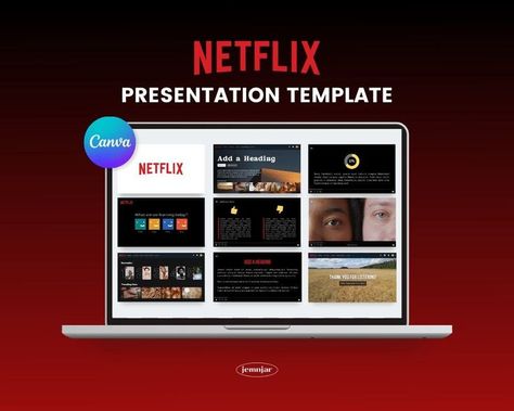 Netflix Presentation Template, Netflix Powerpoint Template, Netflix Theme, Netflix Template, Canva Presentation, Background For Powerpoint Presentation, Templates Powerpoint, Presentation Slides Design, Personalized Workout Plan