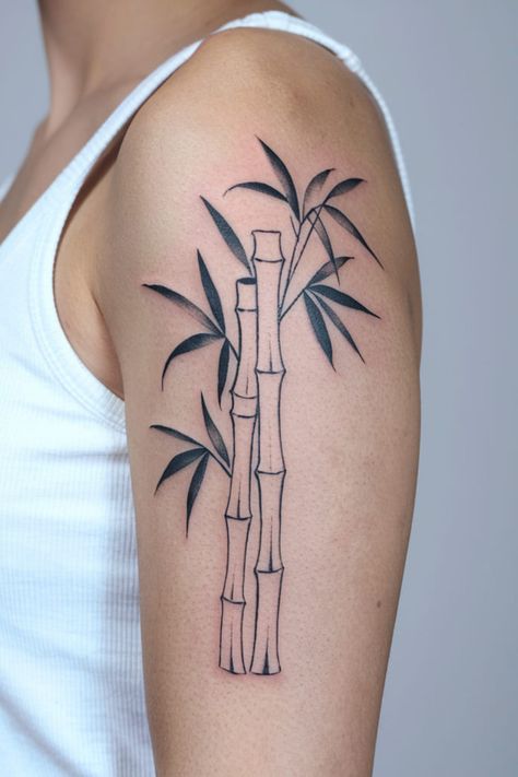 Bamboo is a symbol of peace, resilience, and strength. A tattoo of a slender bamboo stalk, placed on your forearm or calf, is a reminder to stay grounded and flexible. It�s a simple yet profound design that represents inner peace and endurance. Rainforest Tattoos, Peace Tattoo Designs, Firefly Tattoo, Peace Tattoo, Heart Tattoo On Finger, Water Lily Tattoos, Olive Branch Tattoo, Peace Tattoos, Bamboo Tattoo