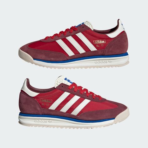 SL 72 RS Burgundy Adidas, Adidas Sl 72, Track And Field Athlete, Adidas Tennis Shoes, Adidas Design, Adidas Tennis, Lifestyle Shoes, Adidas Shoes Women, Mens Lifestyle