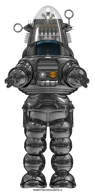 Robbie The Robot, Retro Sci Fi Robot, 50s Robot, Fallout Robots, Old Sci Fi Movies, Movie Robots, Robot Inspiration, Classic Sci Fi Movies, Robby The Robot