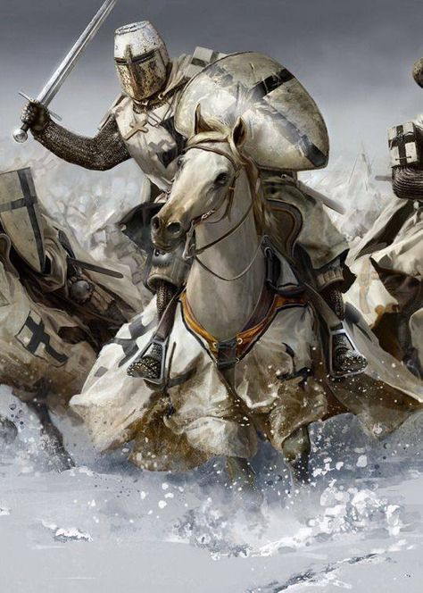 Templars A Warrior, Soldier Of God, Warrior Monk, Warrior Of God, Warrior Man, Warrior Of Christ, Knight On Horse, Knight Tattoo, Crusader Knight