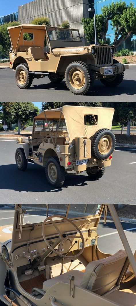 fully restored 1944 Willys mb jeep military Willys Jeep Truck, Landi Jeep, Custom Jeeps, Army Jeep, American Pickup Trucks, Mini Jeep, Badass Jeep, Military Motorcycle, Classic Jeeps