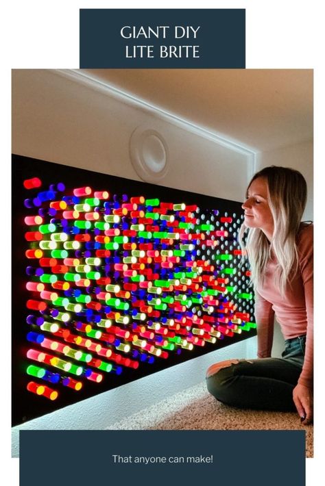 Diy Bubble Tube Sensory Rooms, Diy Sensory Light Table, Functional Recycled Projects, Diy Giant Lite Brite, Diy Light Box For Kids, Diy Light Bright Wall, Diy Lite Brite Wall, How To Make A Light Box Diy, Lite Brite Ideas