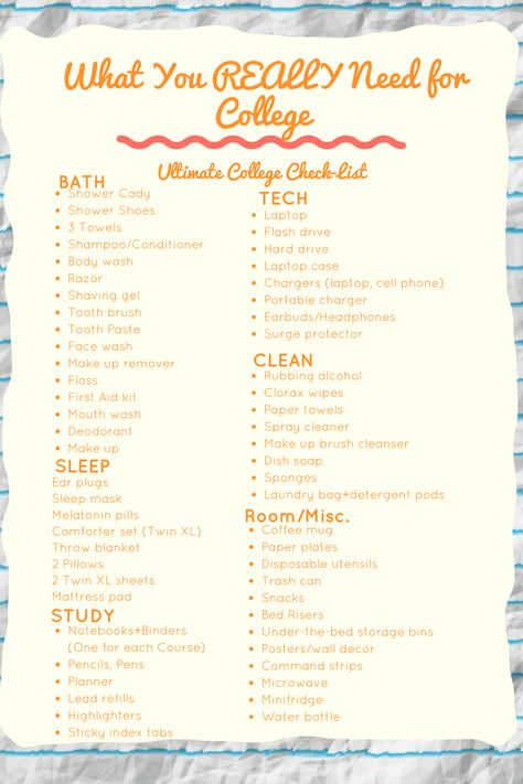 #college#needs#list Apartment Needs List, Needs List, College Dorm List, Dorm List, College Apartment Diy, Collage Dorm, College Dorm Checklist, Dorm Room Checklist, Dorm Checklist