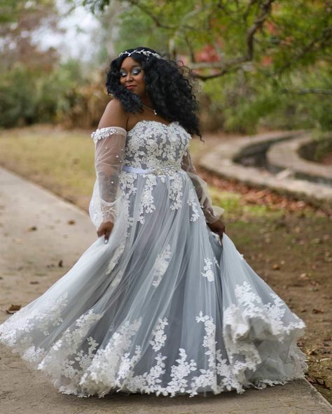 #cocomelody #embracethelove #realwedding Color Wedding Dress Plus Size, Non Traditional Plus Size Wedding Dress, Unique Plus Size Wedding Dresses, Goddess Wedding Dress, Colored Wedding Gowns, Glitter Wedding Dress, Wedding Dress Chiffon, Wedding Dresses Strapless, Classic Wedding Dress