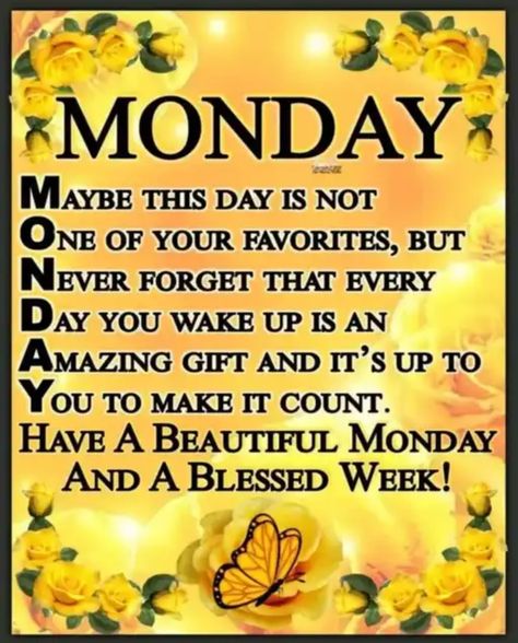 Monday Morning Blessing, Monday Wishes, Happy Monday Quotes, Sunday Morning Quotes, Morning Quotes For Friends, Beautiful Monday, Monday (quotes), Blessed Wednesday, Blessed Week