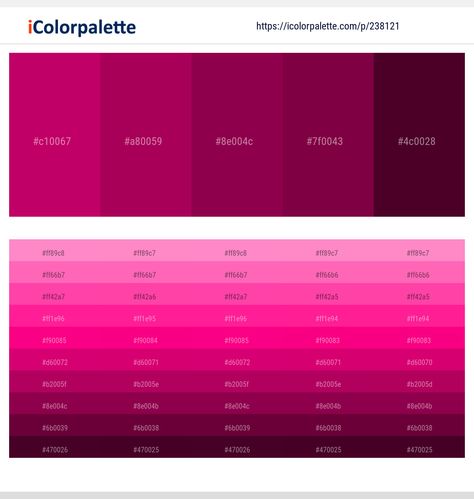 Magenta Decor Living Room, Magenta Pink Color Palette, Dark Magenta Dress Formal, Magenta Vs Fuschia, Fucsia Color Pallete, Fusia Pink Color Palette, Dark Pink Palette, Fuschia Palette, Magenta Colour Palette