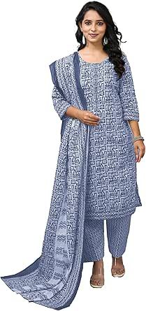 ladyline Womens Cotton Salwar Kameez Suit Ethnic Printed Embroidered with Lawn Dupatta Cotton Salwar Kameez, Lawn Suits, Ethnic Print, Fashion Sewing, Indian Outfits, Salwar Kameez, Top Fashion Brands, Shop Top, Fashion Brands