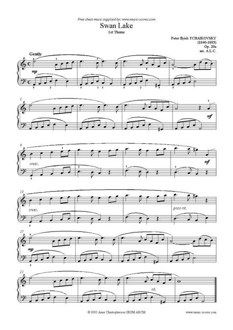 Swan Lake Sheet Music, Free Violin Sheet Music, Piano Songs Sheet Music, Free Printable Sheet Music, Piano Sheet Music Classical, Clarinet Music, Piano Music Lessons, Clarinet Sheet Music, Blues Piano