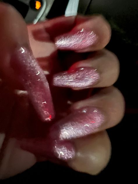 Nye Nails 2022, Glittery Pink Nails, Pink Glittery Nails, Nail Inspo Pink, Nye Nails, Hoco Nails, Wine Hair, Glittery Nails, Ideal Life