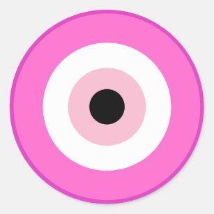 Evil Eye Colors, Evil Eye Sticker, Greek Wedding Favors, Pink Evil Eye, Evil Eye Art, Evil Eye Design, Eyes Wallpaper, Pink Eye, Eye Stickers