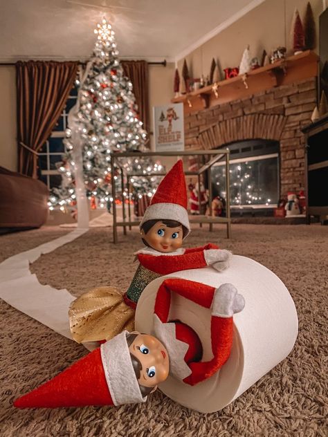 50+ The Elf on the Shelf A Fun Stuff for Christmas Elf On The Shelf Rolling In Toilet Paper, Elf On The Self Christmas Tree, Where To Put Your Elf On The Shelf, Toilet Paper Elf Ideas, Elf On Tree Ideas, Elf Tp Christmas Tree, Elf Toilet Paper Snowflake, Elf On The Shelf Ideas Toilet Paper Roll, Elf On A Shelf Toilet Paper