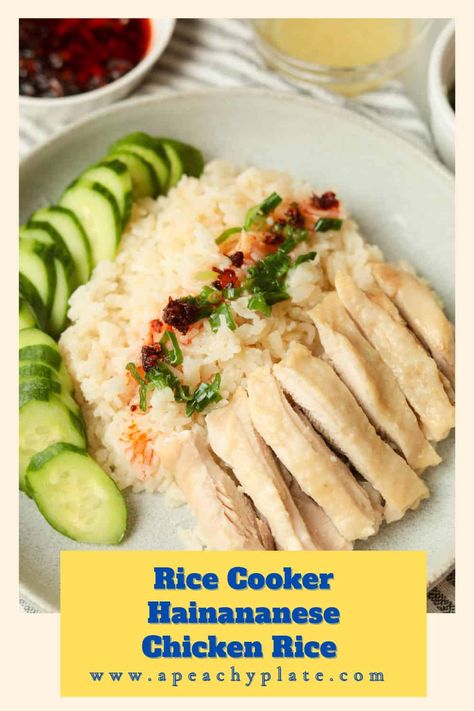 Chicken Rice Cooker Recipes, Rice Cooker Chicken And Rice, Rice Cooker Recipes Chicken, Hainan Chicken, Zojirushi Rice Cooker, Flavorful Rice, Hainanese Chicken Rice, Mini Meals, Teriyaki Chicken And Rice